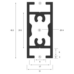 H2 Profile Aluminum Profiles