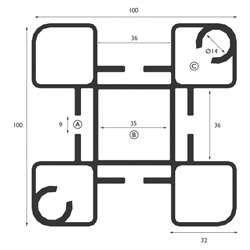 Mini Kubus Aluminum Profiles